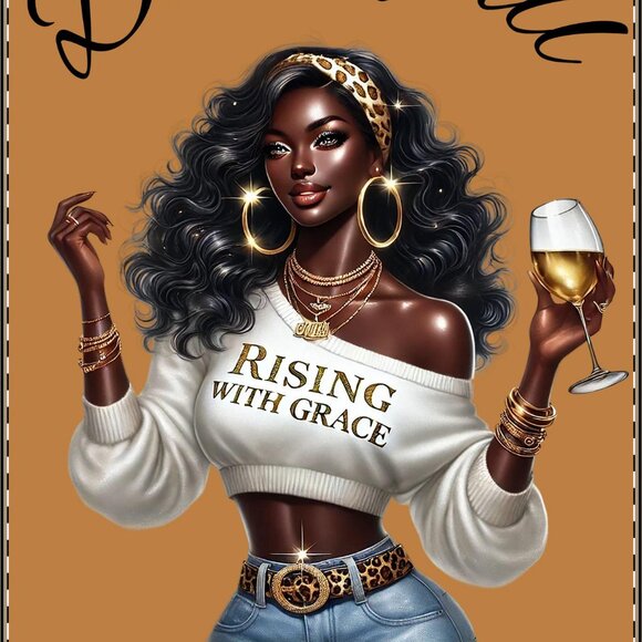 Elegant Satin Poster - "Rising with Grace" Art Print, Inspirational Wall Decor, - Picture 2 of 2